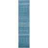 SAFAVIEH Area Rug 8×10 – Tulum Collection – Large – Ivory & Black, Moroccan Boho Distressed Design, Non-Shedding & Easy Cleaning, Ideal for Living Room, Bedroom, Office, Dining Space (TUL229B)(Turquoise/Blue)