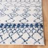 SAFAVIEH Area Rug 8×10 – Tulum Collection – Large – Ivory & Black, Moroccan Boho Distressed Design, Non-Shedding & Easy Cleaning, Ideal for Living Room, Bedroom, Office, Dining Space (TUL229B)(Ivory/Navy)