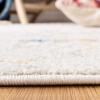SAFAVIEH Area Rug 8×10 – Tulum Collection – Large – Ivory & Black, Moroccan Boho Distressed Design, Non-Shedding & Easy Cleaning, Ideal for Living Room, Bedroom, Office, Dining Space (TUL229B)(Ivory/Blue)