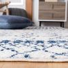 SAFAVIEH Area Rug 8×10 – Tulum Collection – Large – Ivory & Black, Moroccan Boho Distressed Design, Non-Shedding & Easy Cleaning, Ideal for Living Room, Bedroom, Office, Dining Space (TUL229B)(Ivory/Navy)