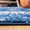 SAFAVIEH Area Rug 8×10 – Tulum Collection – Large – Ivory & Black, Moroccan Boho Distressed Design, Non-Shedding & Easy Cleaning, Ideal for Living Room, Bedroom, Office, Dining Space (TUL229B)(Navy/Ivory)