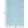 SAFAVIEH Area Rug 8×10 – Tulum Collection – Large – Ivory & Grey, Moroccan Boho Distressed Design, Non-Shedding & Easy to Clean, Ideal for Living Room, Bedroom, Dining Space (TUL271A)(Aqua/Ivory)