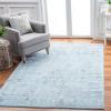 SAFAVIEH Area Rug 8×10 – Tulum Collection – Large – Ivory & Grey, Moroccan Boho Distressed Design, Non-Shedding & Easy to Clean, Ideal for Living Room, Bedroom, Dining Space (TUL271A)(Aqua Blue/Dark Grey)