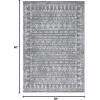 SAFAVIEH Area Rug 8×10 – Tulum Collection – Large – Ivory & Grey, Moroccan Boho Distressed Design, Non-Shedding & Easy to Clean, Ideal for Living Room, Bedroom, Dining Space (TUL271A)(Dark Grey/Ivory)