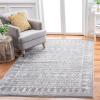 SAFAVIEH Area Rug 8×10 – Tulum Collection – Large – Ivory & Grey, Moroccan Boho Distressed Design, Non-Shedding & Easy to Clean, Ideal for Living Room, Bedroom, Dining Space (TUL271A)(Dark Grey/Ivory)