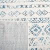 SAFAVIEH Area Rug 8×10 – Tulum Collection – Large – Ivory & Grey, Moroccan Boho Distressed Design, Non-Shedding & Easy to Clean, Ideal for Living Room, Bedroom, Dining Space (TUL271A)(Ivory/Teal)