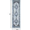 SAFAVIEH Area Rug 8×10 – Vintage Hamadan Collection – Large – Red & Orange, Traditional Oriental Medallion Design, Non-Shedding & Easy Cleaning, Ideal for Living Room, Bedroom, Dining Space (VTH259P)(Blue/Light Green)