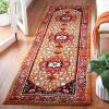 SAFAVIEH Area Rug 8×10 – Vintage Hamadan Collection – Large – Red & Orange, Traditional Oriental Medallion Design, Non-Shedding & Easy Cleaning, Ideal for Living Room, Bedroom, Dining Space (VTH259P)(Red/Orange)