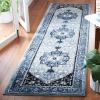 SAFAVIEH Area Rug 8×10 – Vintage Hamadan Collection – Large – Red & Orange, Traditional Oriental Medallion Design, Non-Shedding & Easy Cleaning, Ideal for Living Room, Bedroom, Dining Space (VTH259P)(Blue/Light Green)