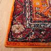 SAFAVIEH Area Rug 8×10 – Vintage Hamadan Collection – Large – Turquoise & Black, Traditional Oriental Design, Non-Shedding & Easy Cleaning, Ideal for Living Room, Bedroom, Dining Space (VTH204K)(Orange/Black)