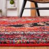SAFAVIEH Area Rug 8×10 – Vintage Hamadan Collection – Large – Turquoise & Black, Traditional Oriental Design, Non-Shedding & Easy Cleaning, Ideal for Living Room, Bedroom, Dining Space (VTH204K)(Red / Black)