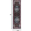 SAFAVIEH Area Rug 8×10 – Vintage Hamadan Collection – Large – Turquoise & Black, Traditional Oriental Design, Non-Shedding & Easy Cleaning, Ideal for Living Room, Bedroom, Dining Space (VTH204K)(Turquoise/Black)