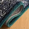SAFAVIEH Area Rug 8×10 – Vintage Hamadan Collection – Large – Turquoise & Black, Traditional Oriental Design, Non-Shedding & Easy Cleaning, Ideal for Living Room, Bedroom, Dining Space (VTH204K)(Green/Black)