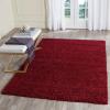 SAFAVIEH Athens Shag Collection Area Rug – 5’1″ x 7’6″, Dark Grey, Non-Shedding & Easy to Clean, Ideal for Living Room, Bedroom, Dining Space (SGA119C)(Red)