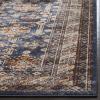 SAFAVIEH Bijar Collection Area Rug – 6’7″ x 9′, Royal & Ivory, Traditional Oriental Distressed Design, Non-Shedding & Easy Care, Ideal for High Traffic Areas in Living Room, Bedroom (BIJ653B)(Royal/Ivory)