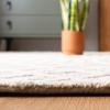 SAFAVIEH Blossom Collection Area Rug – 6′ Square, Beige & Ivory, Handmade Moroccan Wool, Ideal for High Traffic Areas in Living Room, Bedroom (BLM115B)(Beige/Ivory)
