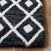 SAFAVIEH Blossom Collection Area Rug – 6′ Square, Beige & Ivory, Handmade Moroccan Wool, Ideal for High Traffic Areas in Living Room, Bedroom (BLM115B)(Black/Ivory)