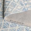 SAFAVIEH Blossom Collection Area Rug – 6′ Square, Beige & Ivory, Handmade Moroccan Wool, Ideal for High Traffic Areas in Living Room, Bedroom (BLM115B)(Blue/Ivory)