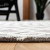 SAFAVIEH Blossom Collection Area Rug – 6′ Square, Beige & Ivory, Handmade Moroccan Wool, Ideal for High Traffic Areas in Living Room, Bedroom (BLM115B)(Grey/Ivory)