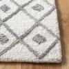 SAFAVIEH Blossom Collection Area Rug – 6′ Square, Beige & Ivory, Handmade Moroccan Wool, Ideal for High Traffic Areas in Living Room, Bedroom (BLM115B)(Ivory/Grey)