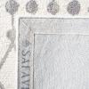 SAFAVIEH Blossom Collection Area Rug – 6′ Square, Beige & Ivory, Handmade Moroccan Wool, Ideal for High Traffic Areas in Living Room, Bedroom (BLM115B)(Ivory/Grey)