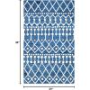 SAFAVIEH Blossom Collection Area Rug – 6′ Square, Beige & Ivory, Handmade Moroccan Wool, Ideal for High Traffic Areas in Living Room, Bedroom (BLM115B)(Navy/Ivory)