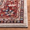 SAFAVIEH Charleston Collection Area Rug – 6’7″ Square, Ivory & Red, Oriental Distressed Design, Non-Shedding & Easy Care, Ideal for High Traffic Areas in Living Room, Bedroom (CHL412A)(Ivory/Red)