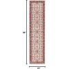 SAFAVIEH Charleston Collection Area Rug – 6’7″ Square, Ivory & Red, Oriental Distressed Design, Non-Shedding & Easy Care, Ideal for High Traffic Areas in Living Room, Bedroom (CHL412A)(Ivory/Red)