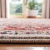 SAFAVIEH Charleston Collection Area Rug – 6’7″ Square, Ivory & Red, Oriental Distressed Design, Non-Shedding & Easy Care, Ideal for High Traffic Areas in Living Room, Bedroom (CHL412A)(Ivory/Red)