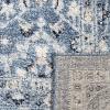 SAFAVIEH Charleston Collection Area Rug – 6’7″ Square, Ivory & Red, Oriental Distressed Design, Non-Shedding & Easy Care, Ideal for High Traffic Areas in Living Room, Bedroom (CHL412A)(Navy/Creme)