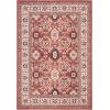 SAFAVIEH Charleston Collection Area Rug – 6’7″ Square, Ivory & Red, Oriental Distressed Design, Non-Shedding & Easy Care, Ideal for High Traffic Areas in Living Room, Bedroom (CHL412A)(Red/Ivory)