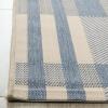SAFAVIEH Courtyard Collection 9′ x 12′ Green/Beige CY6201 Plaid Indoor/-Outdoor Waterproof Easy-Cleaning Patio Backyard Mudroom Area-Rug(Beige/Blue)