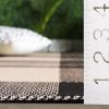 SAFAVIEH Courtyard Collection 9′ x 12′ Green/Beige CY6201 Plaid Indoor/-Outdoor Waterproof Easy-Cleaning Patio Backyard Mudroom Area-Rug(Black/Bone)