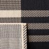 SAFAVIEH Courtyard Collection 9′ x 12′ Green/Beige CY6201 Plaid Indoor/-Outdoor Waterproof Easy-Cleaning Patio Backyard Mudroom Area-Rug(Black/Bone)