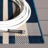 SAFAVIEH Courtyard Collection 9′ x 12′ Green/Beige CY6201 Plaid Indoor/-Outdoor Waterproof Easy-Cleaning Patio Backyard Mudroom Area-Rug(Navy/Beige)