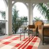 SAFAVIEH Courtyard Collection 9′ x 12′ Green/Beige CY6201 Plaid Indoor/-Outdoor Waterproof Easy-Cleaning Patio Backyard Mudroom Area-Rug(Red/Bone)