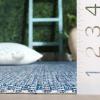 SAFAVIEH Courtyard Collection Area Rug – 8′ x 10′, Natural & Cream, Non-Shedding & Easy Care, Indoor/Outdoor & Washable-Ideal for Patio, Backyard, Mudroom (CY8521-03012)(Navy/Grey)