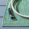SAFAVIEH Courtyard Collection Area Rug – 8′ x 10′, Natural & Cream, Non-Shedding & Easy Care, Indoor/Outdoor & Washable-Ideal for Patio, Backyard, Mudroom (CY8521-03012)(Green/Blue)