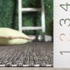 SAFAVIEH Courtyard Collection Area Rug – 8′ x 10′, Natural & Cream, Non-Shedding & Easy Care, Indoor/Outdoor & Washable-Ideal for Patio, Backyard, Mudroom (CY8521-03012)(Black/Beige)