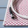 SAFAVIEH Courtyard Collection Area Rug – 8′ x 10′, Natural & Cream, Non-Shedding & Easy Care, Indoor/Outdoor & Washable-Ideal for Patio, Backyard, Mudroom (CY8521-03012)(Ivory/Pink)