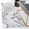 SAFAVIEH Craft Collection Area Rug – 8′ x 10′, Grey & Gold, Modern Abstract Design, Non-Shedding & Easy Care, Ideal for High Traffic Areas in Living Room, Bedroom (CFT819F)(Grey/Green)