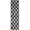 SAFAVIEH Dallas Shag Collection Area Rug – 5’1″ x 7’6″, Seafoam & Ivory, Trellis Design, Non-Shedding & Easy Care, 1.5-inch Thick Ideal for High Traffic Areas in Living Room, Bedroom (SGD258C)(Black/Ivory)