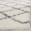 SAFAVIEH Dallas Shag Collection Area Rug – 5’1″ x 7’6″, Seafoam & Ivory, Trellis Design, Non-Shedding & Easy Care, 1.5-inch Thick Ideal for High Traffic Areas in Living Room, Bedroom (SGD258C)(Ivory/Dark Grey)
