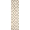 SAFAVIEH Dallas Shag Collection Area Rug – 5’1″ x 7’6″, Seafoam & Ivory, Trellis Design, Non-Shedding & Easy Care, 1.5-inch Thick Ideal for High Traffic Areas in Living Room, Bedroom (SGD258C)(Beige/Ivory)