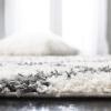 SAFAVIEH Dallas Shag Collection Area Rug – 5’1″ x 7’6″, Seafoam & Ivory, Trellis Design, Non-Shedding & Easy Care, 1.5-inch Thick Ideal for High Traffic Areas in Living Room, Bedroom (SGD258C)(Ivory/Dark Grey)
