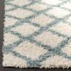 SAFAVIEH Dallas Shag Collection Area Rug – 5’1″ x 7’6″, Seafoam & Ivory, Trellis Design, Non-Shedding & Easy Care, 1.5-inch Thick Ideal for High Traffic Areas in Living Room, Bedroom (SGD258C)(Ivory/Seafoam)