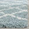 SAFAVIEH Dallas Shag Collection Area Rug – 5’1″ x 7’6″, Seafoam & Ivory, Trellis Design, Non-Shedding & Easy Care, 1.5-inch Thick Ideal for High Traffic Areas in Living Room, Bedroom (SGD258C)(Seafoam/Ivory)