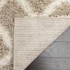 SAFAVIEH Dallas Shag Collection Area Rug – 5’1″ x 7’6″, Seafoam & Ivory, Trellis Design, Non-Shedding & Easy Care, 1.5-inch Thick Ideal for High Traffic Areas in Living Room, Bedroom (SGD258C)(Beige/Ivory)