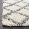 SAFAVIEH Dallas Shag Collection Area Rug – 5’1″ x 7’6″, Seafoam & Ivory, Trellis Design, Non-Shedding & Easy Care, 1.5-inch Thick Ideal for High Traffic Areas in Living Room, Bedroom (SGD258C)(Ivory/Grey)