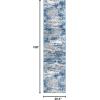 SAFAVIEH Evoke Collection 8′ x 10′ Ivory / Dark Grey EVK272G Modern Abstract Non-Shedding Living Room Bedroom Dining Home Office Area Rug(Dark Blue/Grey)